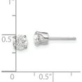 thumbnail image 3 of 14K White Gold 14Kw 1.00Ct. I2 K-L Diamond Stud Push-On Post Earrings (5 X 5) Made In United States st1-100w, 3 of 5