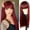 Red, variant on YSGFHGJW Headband Wig Human Hair,Long Straight Wig With Bangs Hair Wig For Women Synthetic Natural Wig ,Various Colors Available,Daily Wear Party And Cosplay Soft Wig,Red