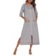 thumbnail image 1 of Lucakuins Camisón para Mujer, Manga Corta con Cremallera Abertura Camisón Largo Ropa de Dormir Loungewear Lucakuins moda, 1 of 2