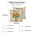 thumbnail image 3 of Waterproof Throw Pillow Covers Set of 2, 24x24 Inch Spring Sunflower Decorative Pillowcases Outdoor Pillow Slip Cushion Covers Set for Couch Tent Yellow Butterfly Plaid Beige Vintage, 3 of 7