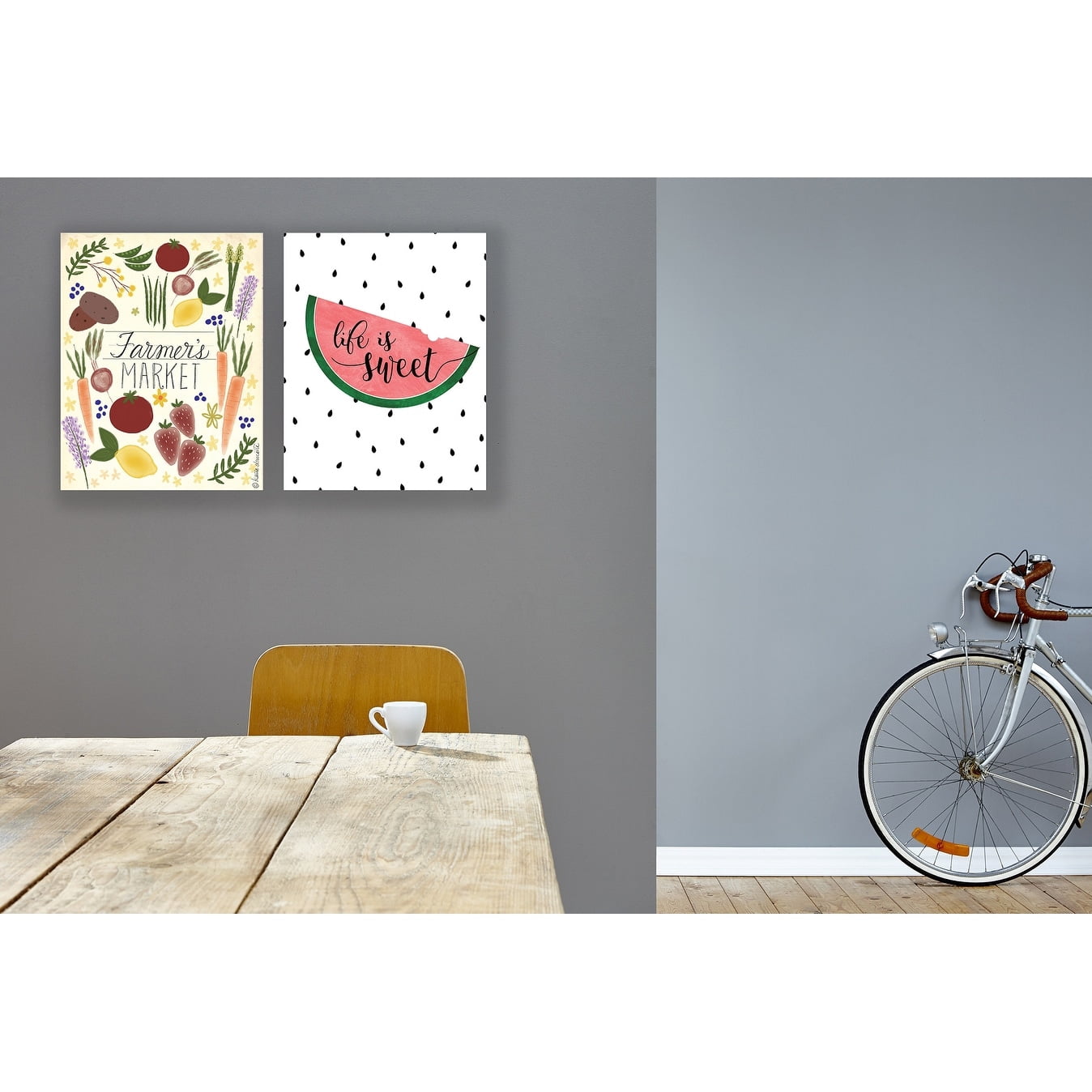 The Stupell Home Decor Collection Farmers Market Vegetable Illustration Wall Art