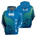 thumbnail image 2 of Sudadera con capucha de buceo con estampado 3D para hombre, sudaderas de manga larga con patrón de fotografía, camisetas deportivas de calle de otoño, sudaderas con capucha de gran tamaño, 2 of 5