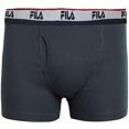 thumbnail image 5 of Fila Men's 4-Pack Logo Band 6" Inseam Boxer Brief Blue Heather/Grey/Blue/Grey Heather, Medium, 5 of 5