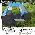 thumbnail image 2 of MADOG Set of 4 Camping Tent + Chairs + Table, 4 Person Dome Tent with 2 Foldable Camping Chairs and Roll Up Table Combo for Backpacking Hiking Traveling, Blue, 2 of 10