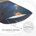 thumbnail image 3 of Lsque Starry Light White Horse Pattern Pillow Case – Soft & Cozy Throw Pillow Cover, Hypoallergenic Cushion Case for Sleeping Women with Envelope Closure-16"x24", 3 of 6