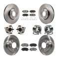 thumbnail image 1 of Transit Auto Front Rear Wheel Hub Bearing Assembly Disc Brake Rotors and Semi-Metallic Pads Kit (10Pc) for Car 2014 Kia Forte SX with 15" Factory Wheels - Left Right Side (Driver Passenger) KBB-106796, 1 of 2