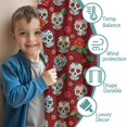 thumbnail image 3 of Blackout Kids Curtains,Red Skull Rose Pattern Childrens Insulated Curtains Set Of 2,Bedroom Essentials,Toddler Room Decor 52x63in(132x160cm), 3 of 5