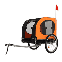 CazToi Large Dog Bike Trailer 88Lbs Capacity 16in Air Tires Foldable Design