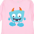 thumbnail image 4 of Inktastic Cute Monster, Blue Monster, Funny Monster, Horns Boys or Girls Long Sleeve Toddler T-Shirt, 4 of 5