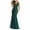 Emerald & Multi-Tone, variant on DailyTrove Women's Mermaid Gown-Sleeveless-Floor-Length-For Gala-Emerald & Multi-Tone