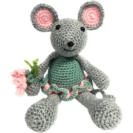 The Crafty Kit Co. Crochet Kit-Blossom Mouse