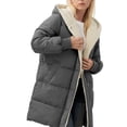 thumbnail image 2 of Langwyqu Winter Fashion Women Hooded Coat Fleece Lined Zipper Jacket, 2 of 4