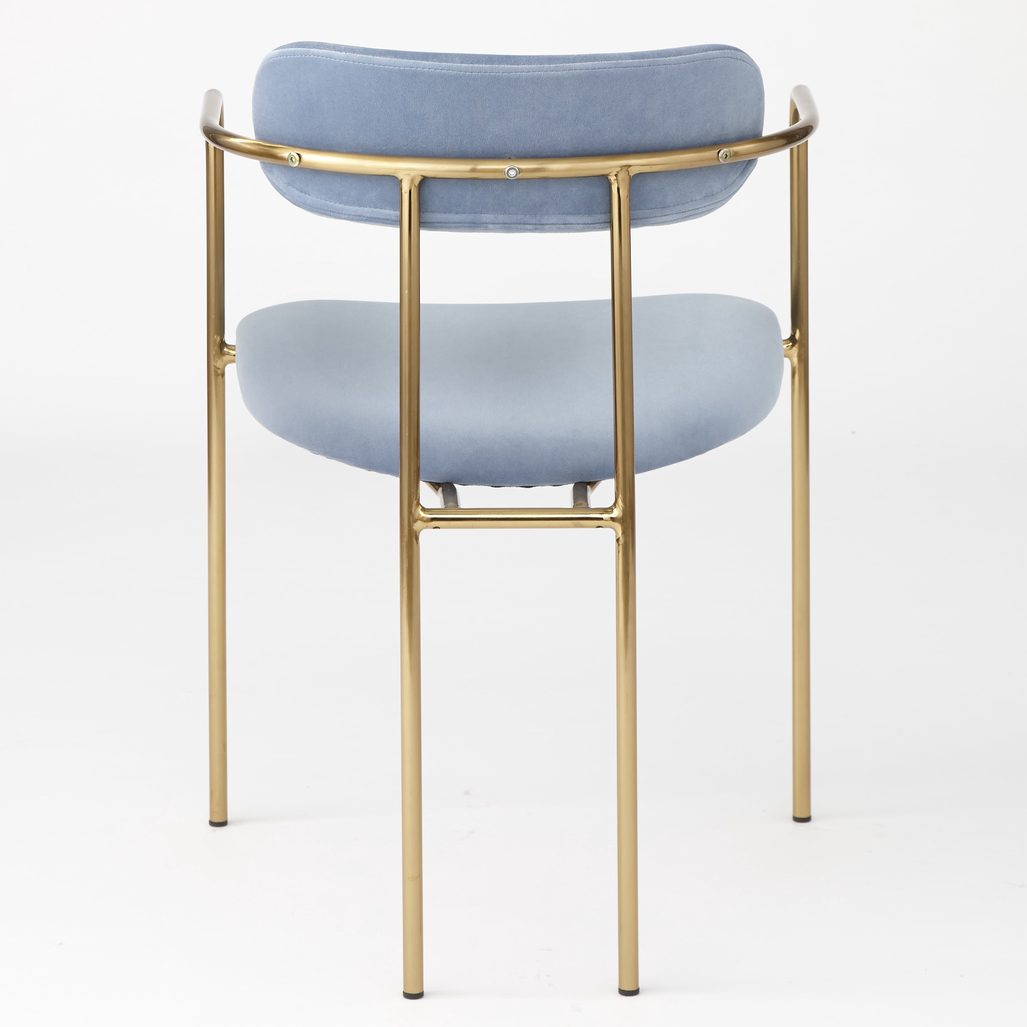 TMS Retro Velvet Dining Arm Chair (Set of 2), Blue