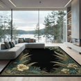 thumbnail image 2 of ODIKA 8'x10' Washable Area Rug Non-Slip Chair-Friendly Mat Snake Vintage Forest Spotted Serpent Motif Botanical Scroll Border for Dining Room, Large Office, Lounge, 2 of 7