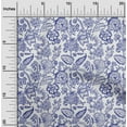 thumbnail image 2 of oneOone Velvet Medium Blue Fabric Jacobean Floral Sewing Craft Projects Fabric Prints By Yard 58 Inch Wide, 2 of 4