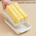 thumbnail image 3 of Plastic Butter Dish Butter Dish with Lid and Slicer for Easy Cutting and Storage Butter Box Cheese Keeper Airtight Rectangular Butter Storage Container, 3 of 6