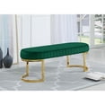thumbnail image 2 of Meridian Furniture Lemar Contemporary Velvet Bench in Green, 2 of 4