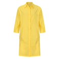 thumbnail image 5 of Holloyiver Women's Loose Double Pocket Long Sleeve Solid Color Cotton Cardigan Dresses S-4XL, 5 of 7