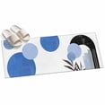 thumbnail image 2 of Hallway Runner Rug 2'x6', Boho Middle Century Kitchen Runner Rugs Non-Slip Carpet Mats, Abstract Blue Geometric Botanical Bedside Rugs Runners Washable Floor Carpet for Bathroom Laundry Room, 2 of 8