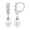 Silver+White, variant on BAMIKI Elegant S925 Sterling Silver (14K Gold-Plated) White Pearl Clip-On Earrings, featuring a hypoallergenic clasp and set with 5A-grade cubic zirconia and lustrous teardrop-shaped pearls—stylish w
