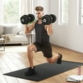 thumbnail image 2 of Soozier 55 lbs Adjustable Dumbbells Weight Set for Body Fitness, Black, 2 of 10
