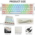 thumbnail image 7 of Magic-Refiner MK14 Wired 60% Mechanical Gaming Mini RGB Keyboard with Type C for PC,Laptop, 7 of 7