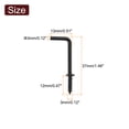thumbnail image 2 of Uxcell 50 Pack L Shape Hooks, 1 Inch Right Angle Screw Hooks for Hanging, Black, 2 of 7