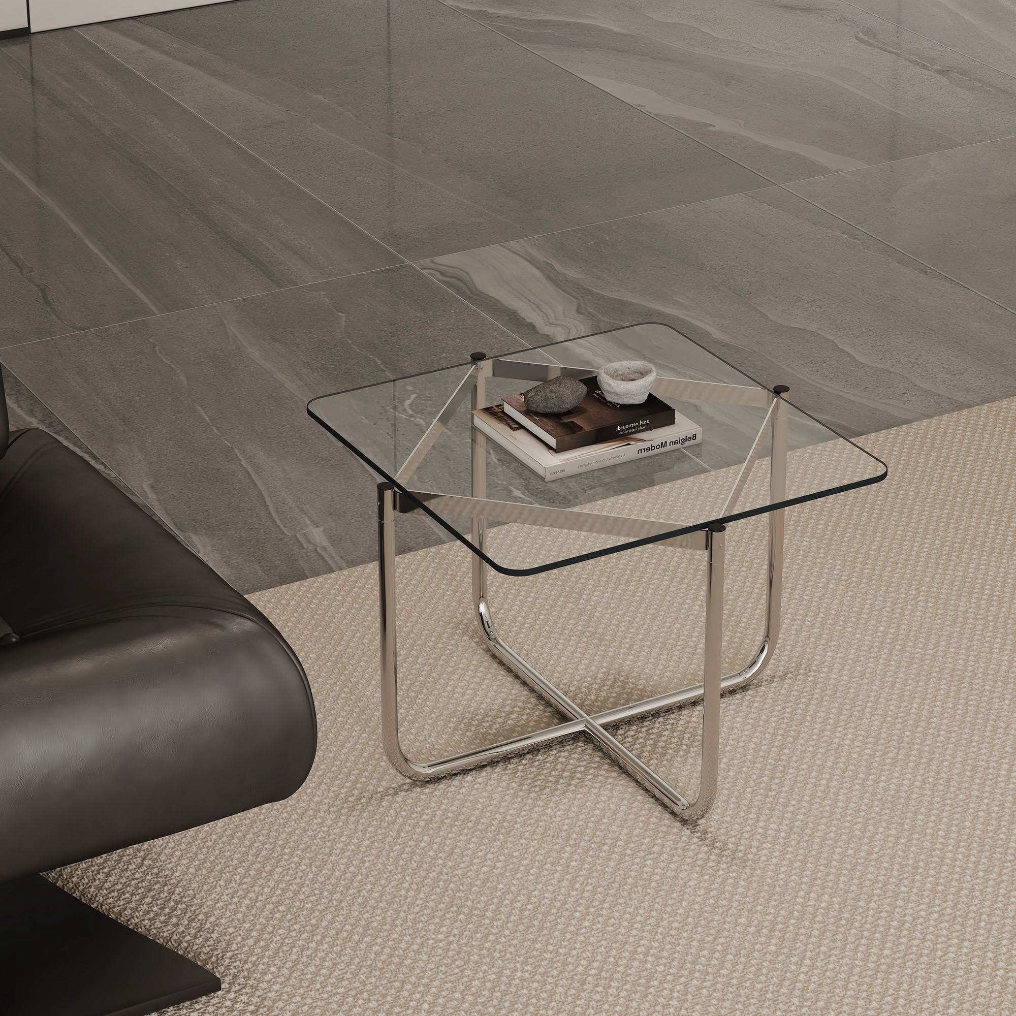 MAYEERTY 20" Square Tempered Glass Table Top, 0.23" Thick Clear Replacement Glass Tabletop, Heat Resistant for Side Table End Table Coffee Table