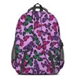 thumbnail image 3 of Purple Butterfly Pattern Cute School Backpack Bag with Padded Back and Adjustable Shoulder Straps 16.9 X 12.6 X 5.9 Inches, 3 of 5