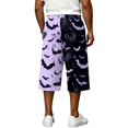 thumbnail image 6 of JoveMarine Men's Bermuda Cargo Shorts Halloween - Loose Work Shorts with Print & Pockets, Knee-Length Casual for Summer Fun,Black L, 6 of 6