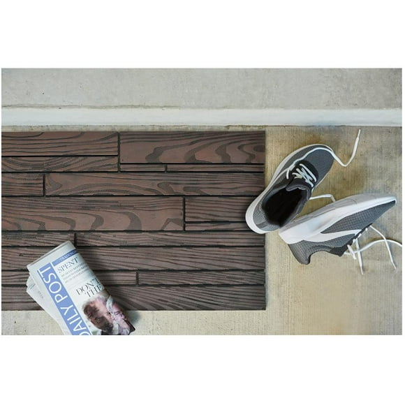 Random Slat Rubber Door Mat - 18" x 30"