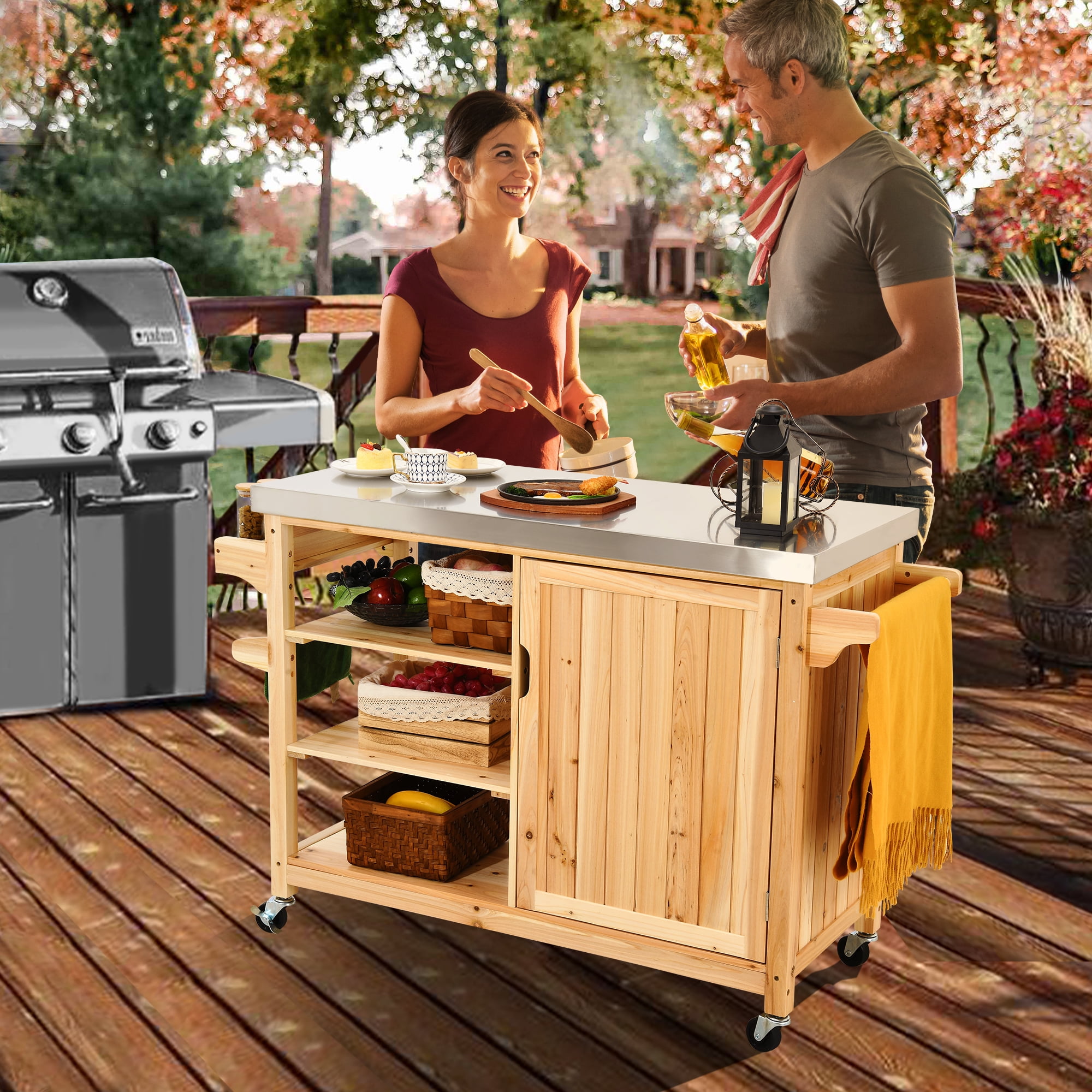 Outdoor prep cart sales
