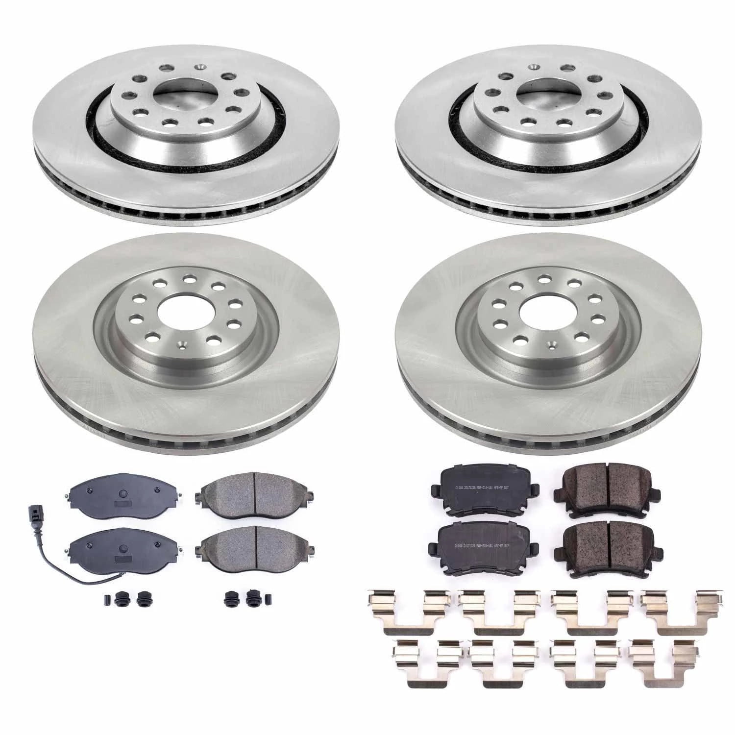 PowerStop Front and Rear Stock Replacement Brake Pad and Rotor Kit Fits: VOLKSWAGEN Select Models KOE7254