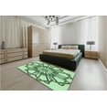 thumbnail image 5 of Ahgly Company Machine Washable Indoor Square Transitional Mint Green Area Rugs, 7' Square, 5 of 7