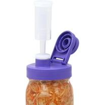 Brewing America Fermentation Kit Lids for Wide Mouth Mason Jars (Jars Not Included) Purple Fermenting Kit