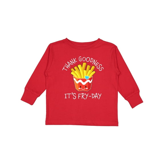 Inktastic Thank Goodness Its Fry-day- french fries Boys or Girls Long Sleeve Toddler T-Shirt