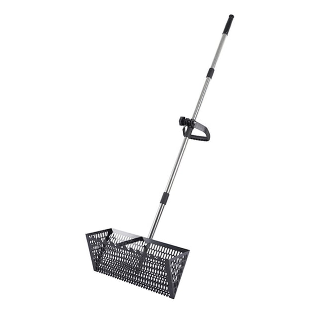 Almencla Sand Rake Convenient Multifunctional Heavy Duty Long Handle Cat Litter Scoop Black