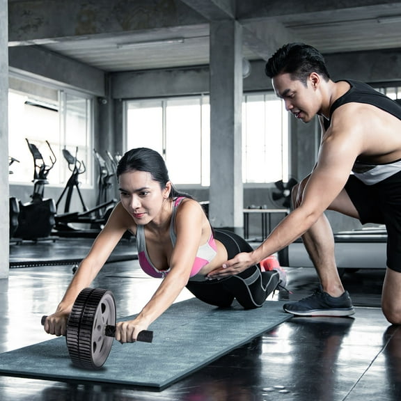 Worgeous  Ab Wheel Workout Gym Equipment for Home Toddler Fitness Grey