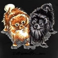 thumbnail image 3 of CafePress - Black Red Pomeranian Women's Dark Pajamas - Women's Short Sleeve Print T-Shirt and Pants Dark Cotton Pajama Set, 3 of 4