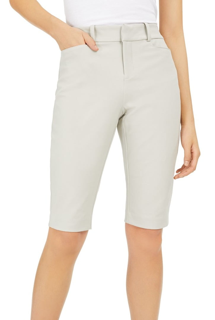 Women's Casual Shorts Khaki Slim Bermuda Walking 16