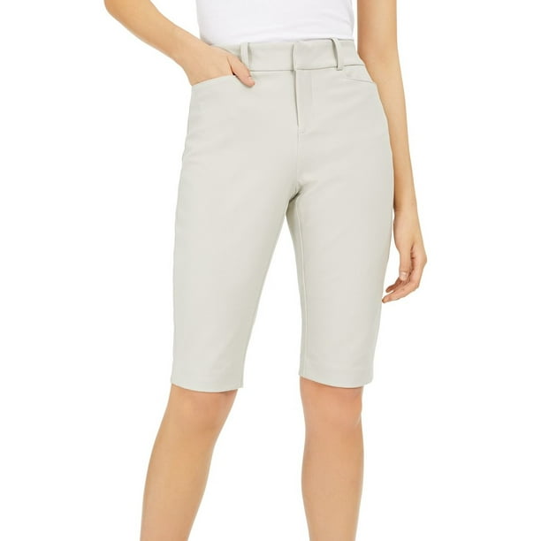 khaki skinny bermuda shorts