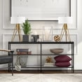thumbnail image 3 of Evelyn&Zoe Alexis 64" Wide Rectangular Console Table, Blackened Bronze, 3 of 7