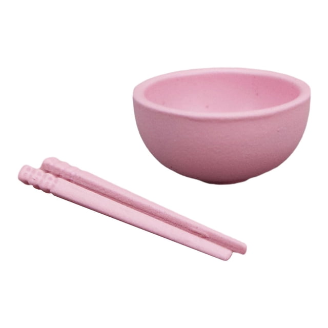 Juego de cubiertos en miniatura CUTICAT para casa de muñecas escala rosa