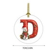 thumbnail image 5 of Moocorvic 26 Initial Letter Snowman Hanging Ornaments, Christmas Decorations Winter Keepsake Ornaments Gifts for Women, Friends & Family Holiday Party(D), 5 of 6