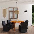 thumbnail image 1 of vidaXL 5 Piece Garden Dining Set Black, 1 of 5