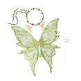 thumbnail image 2 of Alas de hada para adultos y niños, ligeras, accesorios para disfraz de Halloween, vestido elegante Verde, 2 of 8