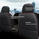 thumbnail image 4 of Fundas de asiento de coche de cuero universales de excelente calidad para 5 asientos para Mitsubishi Pajero 4 2 Sport Outlander Xl Asx Protector de piezas de coche, 4 of 5