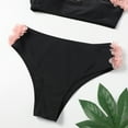 thumbnail image 2 of Gibobby Conjunto de Bikini para Mujer Bikini Traje de baño de pecho Dividido Conjunto sexy de mujer Conjunto de traje de baño de pieza de degradado de co(Negro,M), 2 of 5