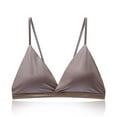 thumbnail image 7 of khonts Women's Triangle Cup Thin Pad Bras Spaghetti Strap Soft Comfy Bra Seamless Stain Bralettes with Removable Pad Green L, 7 of 7