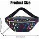 thumbnail image 2 of Butterfly Bum Bag Black Fashion Waist Bag Waterproof PU Leather Fanny Packs Shinny Bumbag Adjustable Belt for Ladies Women Girls Walking Running Shopp, 2 of 5